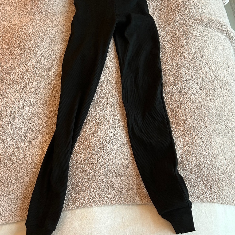 Naked Wardrobe Knit Straight-leg Black Pants